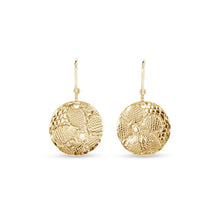 Lace Disc Earrings | Gold