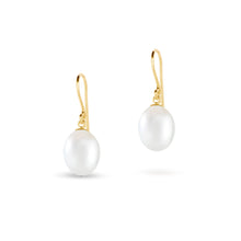 Sea Foam Pearl Drops - gold