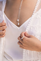 Sea Foam Graduated Pearl Ring