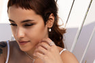 Sea Foam Pearl Drops - gold