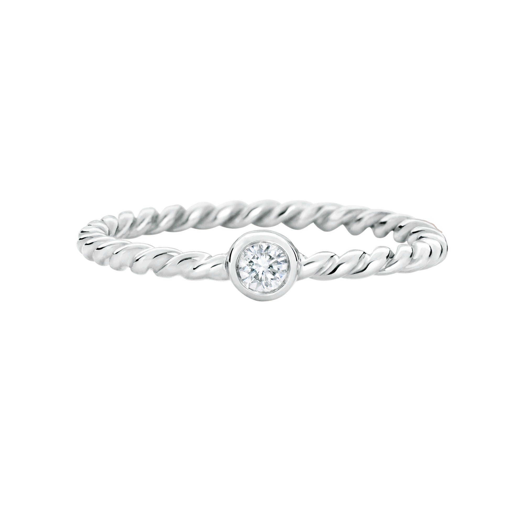 Thread ring with .25ct diamond