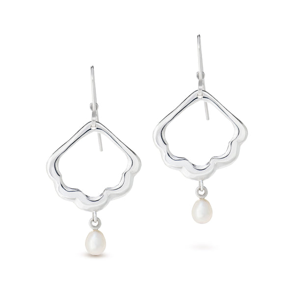 Blossom drop earrings small with pearl
