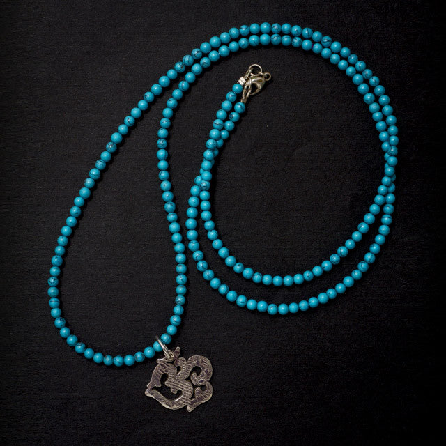 OM Necklace with Turquoise